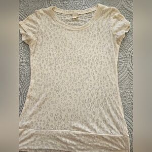 Sheer leopard print tshirt.